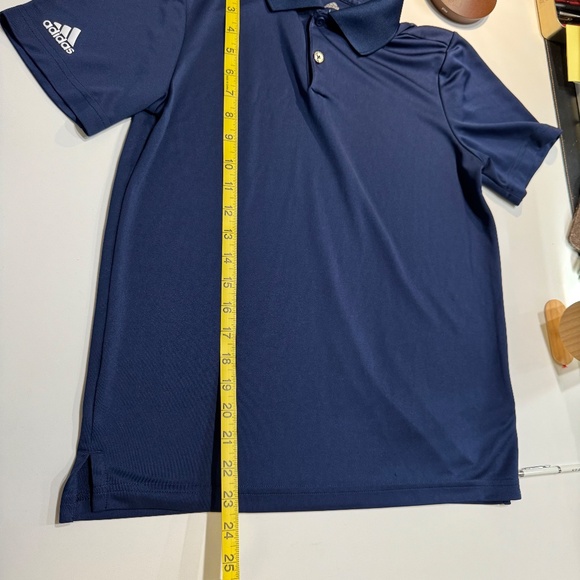 Adidas Youth/Teen GOLF Polo Shirt Regular Fit Short Sleeve - Dark Blue Size L - Picture 9 of 11